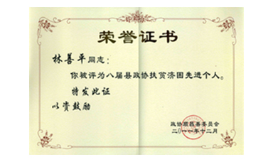 尽心尽力谋发展 尽职尽责为和谐--记县政协常委、虹润公司董事长林善平